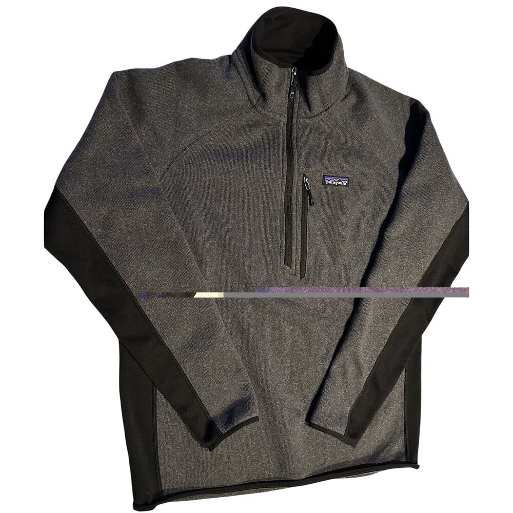 Patagonia Jacket Mens L Gray Better Sweater Quarter Zip Fleece Pullover Outdoor - Picture 2 of 8
